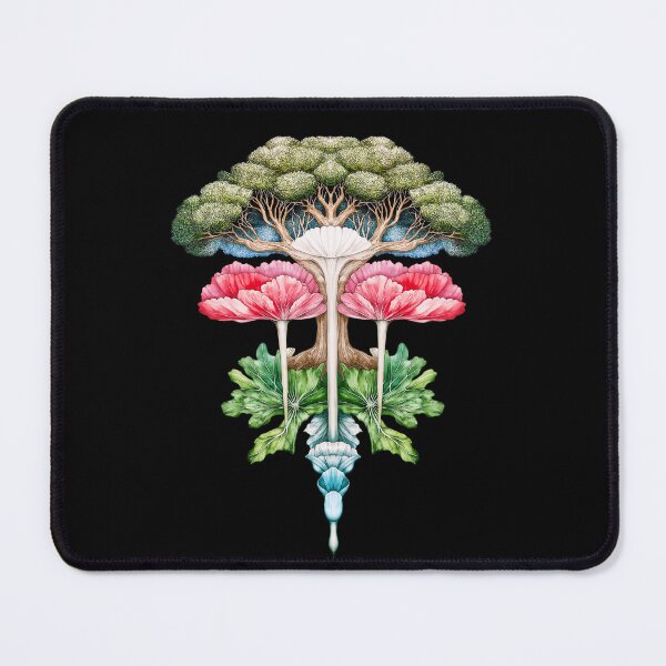 Item preview, Bodhi Sacred Fig in Bloom, Tree of Life with Flowers. Yoga, Mantra, Meditation, Spiritual Journey, Enlightenment. Traditional Old Indian Painting, Surreal Botanical Illustration, Sacred Geometry designed and sold by Cybermariko.