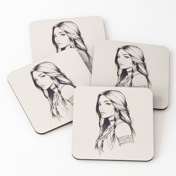Item preview, Native American Indian Woman designed and sold by ArtCraftLab.