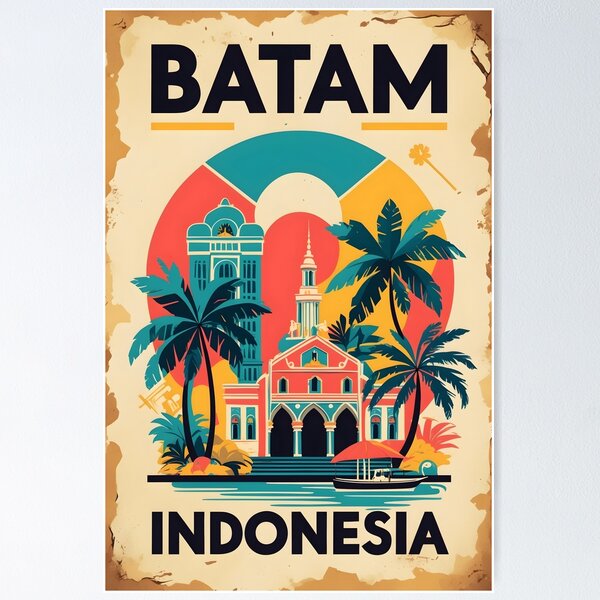 Item preview, Batam Indonesia Vintage Travel Tourism designed and sold by TravelersGems.