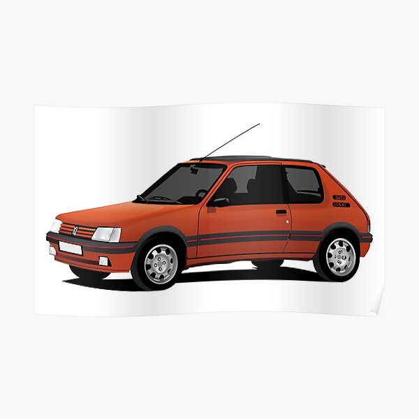 Peugeot 205 GTi rouge Poster