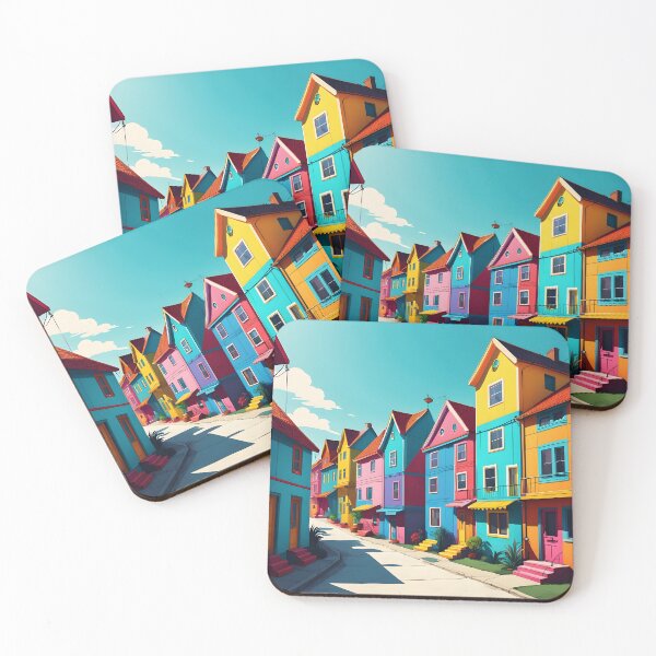 Item preview,  Colorful houses designed and sold by PrintLabStudio.