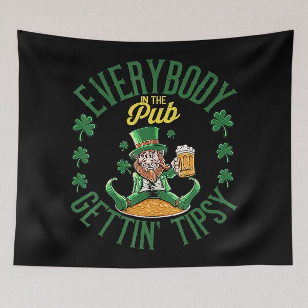 Item preview, Retro Everybody In The Pub Getting Tipsy Funny St Patrick's Day designed and sold by Vincent-Cloud.