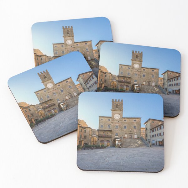 Item preview, Cortona town, Republic Square and Town Hall. Tuscany, Italy designed and sold by Stefano Orazzini.