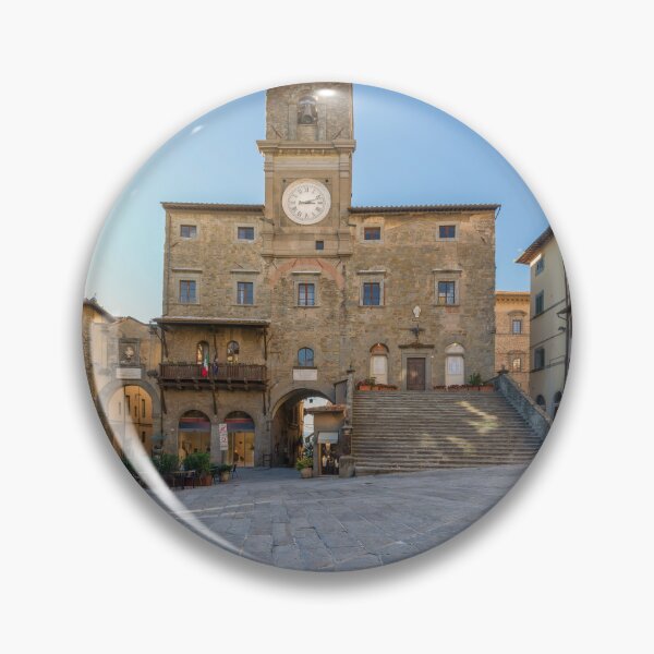 Item preview, Cortona town, Republic Square and Town Hall. Tuscany, Italy designed and sold by Stefano Orazzini.