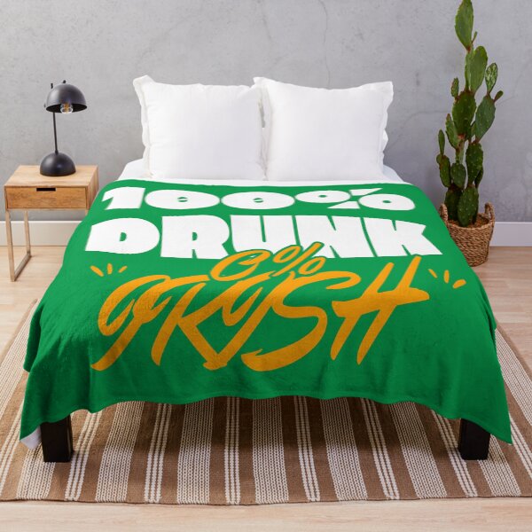 Item preview, 0% Irish, 100% Drunk: Bold Statement Text Design designed and sold by WAUZ.