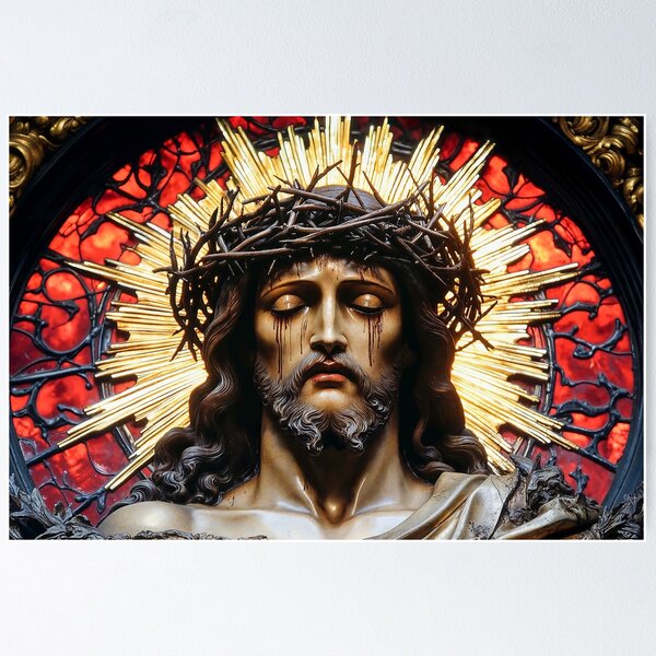 Item preview, Jesus Christ Crown of Thorns Christian Art designed and sold by AdamesArtStudio.