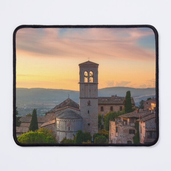 Item preview, Assisi town and Santa Maria Maggiore church. Umbria, Italy. designed and sold by Stefano Orazzini.