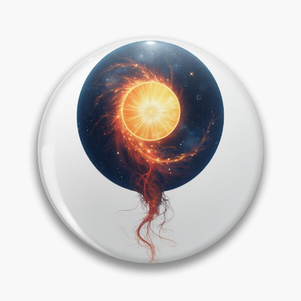 Item preview, Radiant Cosmic Sunburst with Fiery Solar Flare Art designed and sold by Thread-Verse.