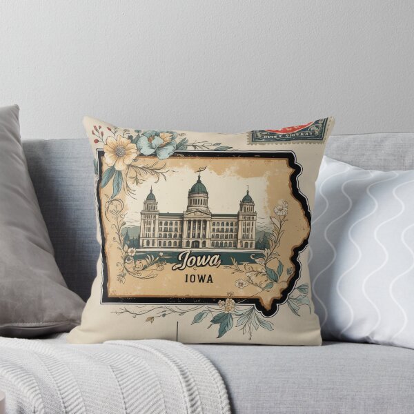 Item preview, Greetings from Iowa USA Vintage Travel Retro Postcard Design designed and sold by TravelPostcardGems.