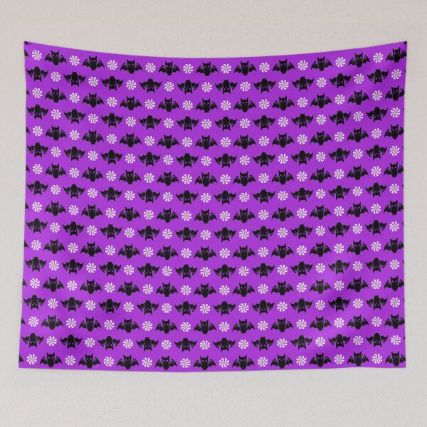 Item preview, Halloween candy and bat pattern designed and sold by Topmel.