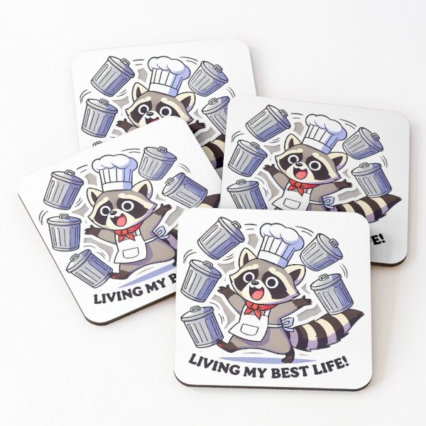 Item preview, Living My Best Life Trash Raccoon designed and sold by Zatch-Bell.