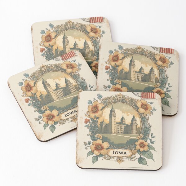 Item preview, Greetings from Iowa USA Vintage Travel Retro Postcard Design designed and sold by TravelPostcardGems.