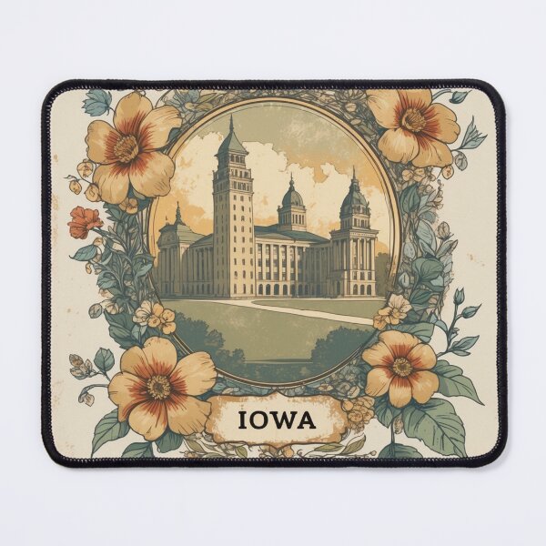Item preview, Greetings from Iowa USA Vintage Travel Retro Postcard Design designed and sold by TravelPostcardGems.