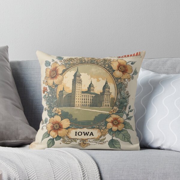Item preview, Greetings from Iowa USA Vintage Travel Retro Postcard Design designed and sold by TravelPostcardGems.