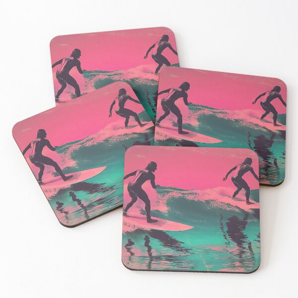 Item preview, Retro Vintage Surfing Poster (Surf, Beach Art) designed and sold by AdamesArtStudio.