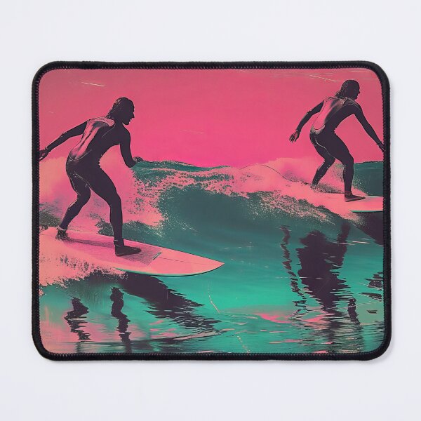 Item preview, Retro Vintage Surfing Poster (Surf, Beach Art) designed and sold by AdamesArtStudio.