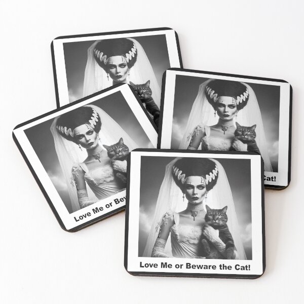 Item preview, Bride of Frankenstein Cat designed and sold by ChunkByChunk.