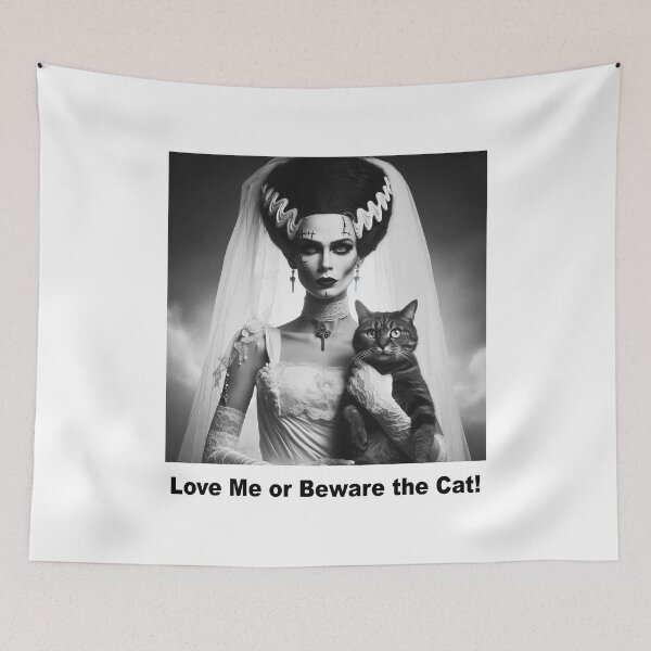 Item preview, Bride of Frankenstein Cat designed and sold by ChunkByChunk.
