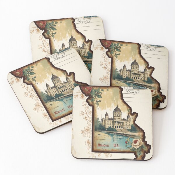 Item preview, Missouri USA Vintage Travel Retro Postcard Design designed and sold by TravelPostcardGems.