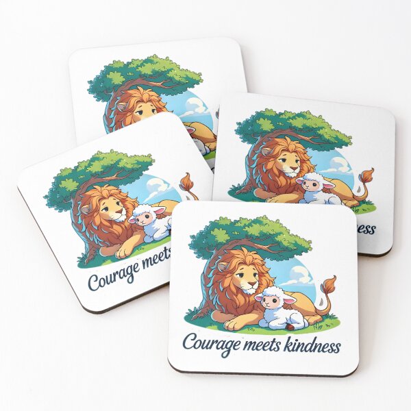 Item preview, Courage Meets Kindness Lion and Lamb designed and sold by Zatch-Bell.