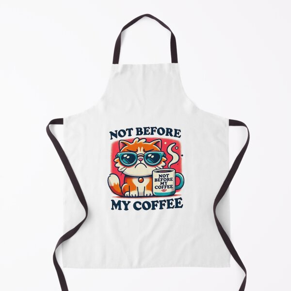 Item preview, "Not Before My Coffee" Funny Grumpy Cat ** Great Gift Idea ** designed and sold by ChanndannSharmaArt.