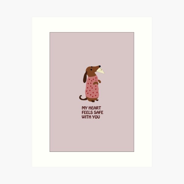 Item preview, Dachshund love letter  designed and sold by MarziDesign.
