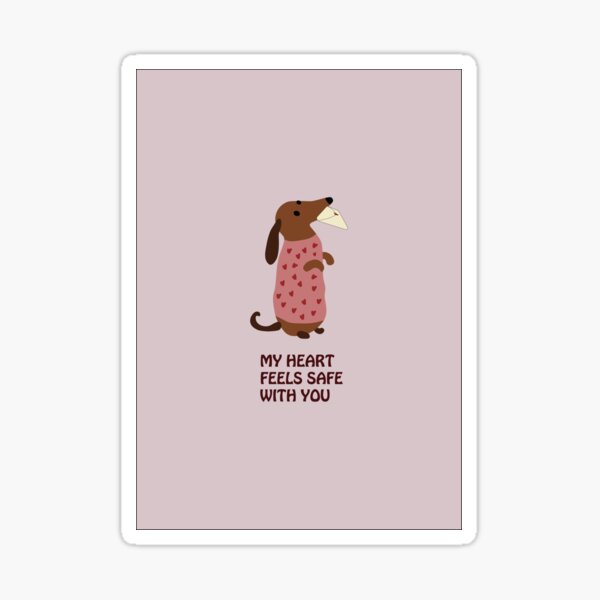 Item preview, Dachshund love letter  designed and sold by MarziDesign.