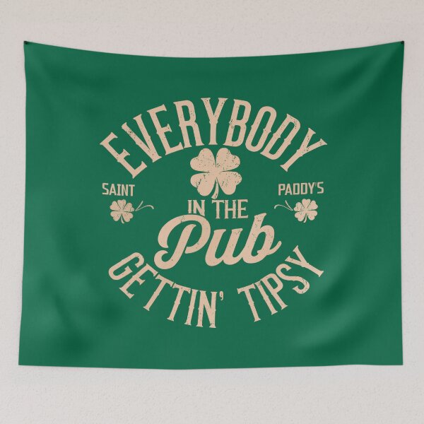 Item preview, Vintage Everybody In The Pub Getting Tipsy Funny St Patrick's Day designed and sold by Vincent-Cloud.