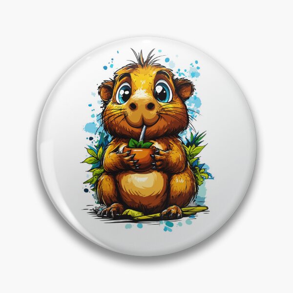 Item preview, Cute Capybara Drinking Yerba Mate – Funny Mate Lover Design designed and sold by flamini.