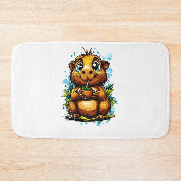 Item preview, Cute Capybara Drinking Yerba Mate – Funny Mate Lover Design designed and sold by flamini.