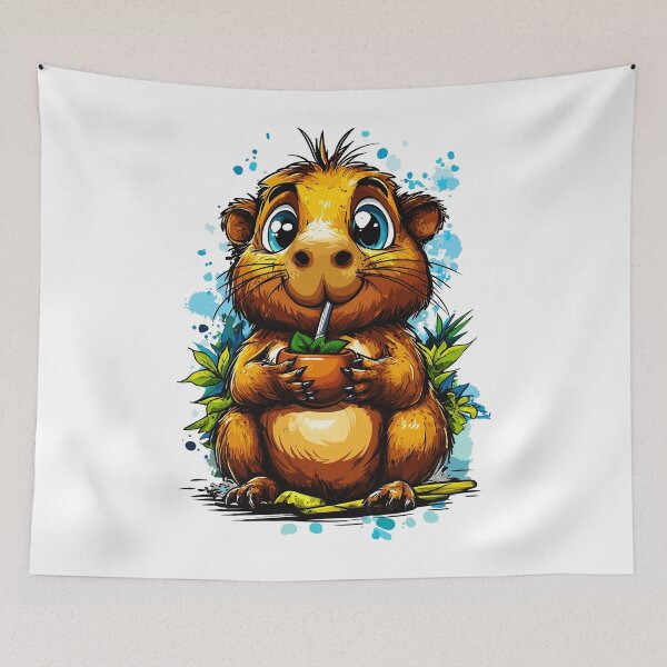Item preview, Cute Capybara Drinking Yerba Mate – Funny Mate Lover Design designed and sold by flamini.