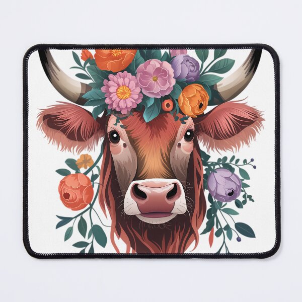 Item preview, Floral Highland Cow - Boho Animal Art Design designed and sold by Charlietule.
