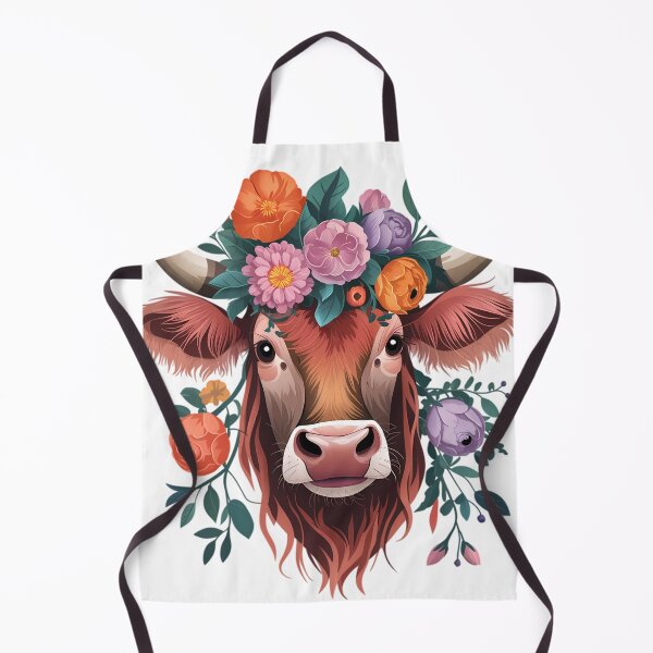 Item preview, Floral Highland Cow - Boho Animal Art Design designed and sold by Charlietule.