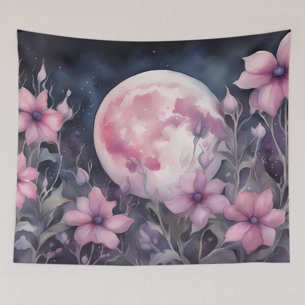 Item preview, Pink Moon Flowers designed and sold by CalmnessbyChoice.
