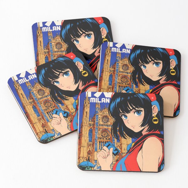 Item preview, Milan Italy Retro Anime Girl 80s Vintage Travel designed and sold by Retro-Anime9.