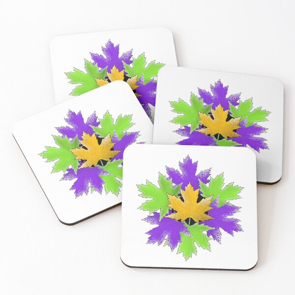Item preview, Maple leaf green N purple designed and sold by TerenceLacey.