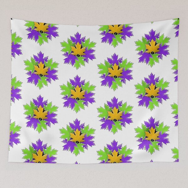 Item preview, Maple leaf green N purple designed and sold by TerenceLacey.