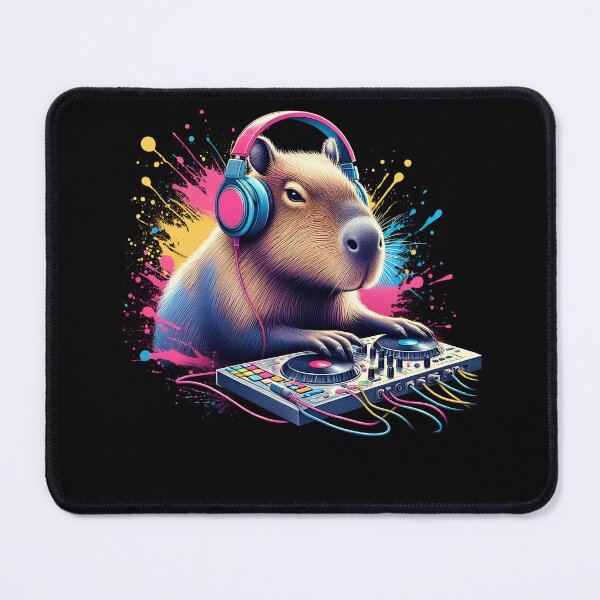 Item preview, Capybara DJ DJing EDM Funky Dance Club designed and sold by Kimberley King Art  King Art.