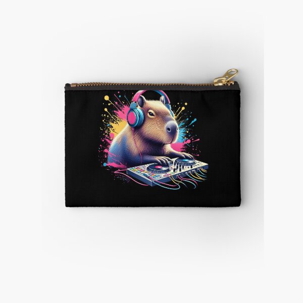 Item preview, Capybara DJ DJing EDM Funky Dance Club designed and sold by Kimberley King Art  King Art.