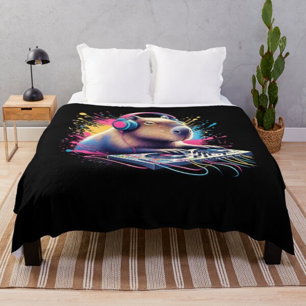 Item preview, Capybara DJ DJing EDM Funky Dance Club designed and sold by Kimberley King Art  King Art.