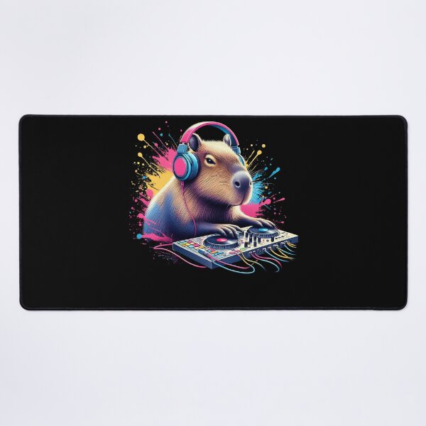 Item preview, Capybara DJ DJing EDM Funky Dance Club designed and sold by Kimberley King Art  King Art.
