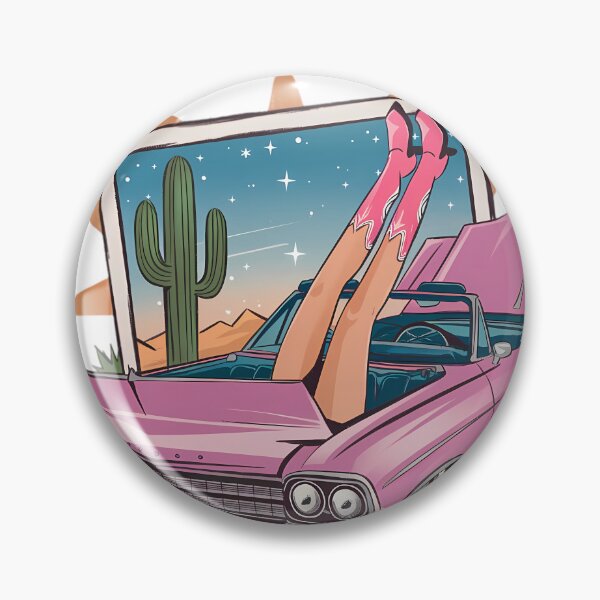 Item preview, Play Something Country - Retro Pink Car & Cowboy Boots Design designed and sold by Charlietule.