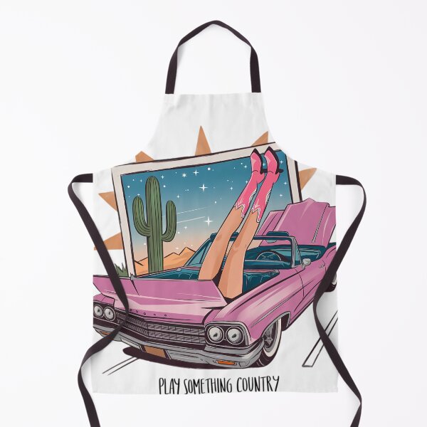 Item preview, Play Something Country - Retro Pink Car & Cowboy Boots Design designed and sold by Charlietule.