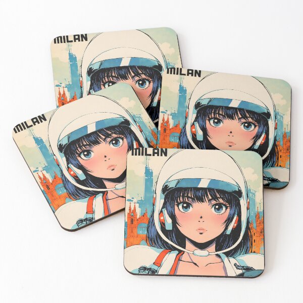 Item preview, Milan Italy Retro Anime Girl 80s Vintage Travel designed and sold by Retro-Anime9.