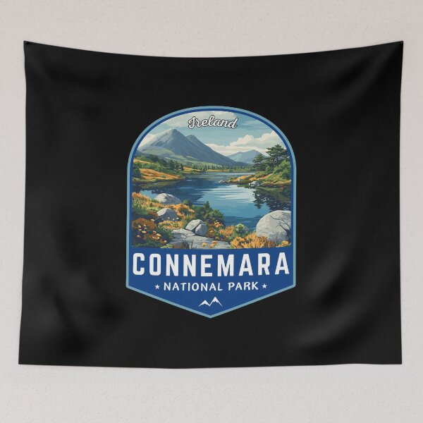 Item preview, Connemara National Park in Ireland Retro Travel Art Emblem designed and sold by MaateoDesign.
