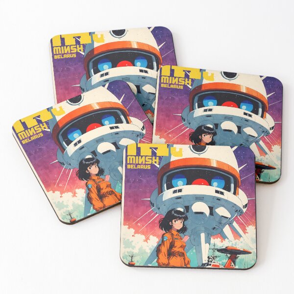 Item preview, Minsk Belarus Russia Retro Anime Girl 80s Vintage Travel designed and sold by Retro-Anime9.