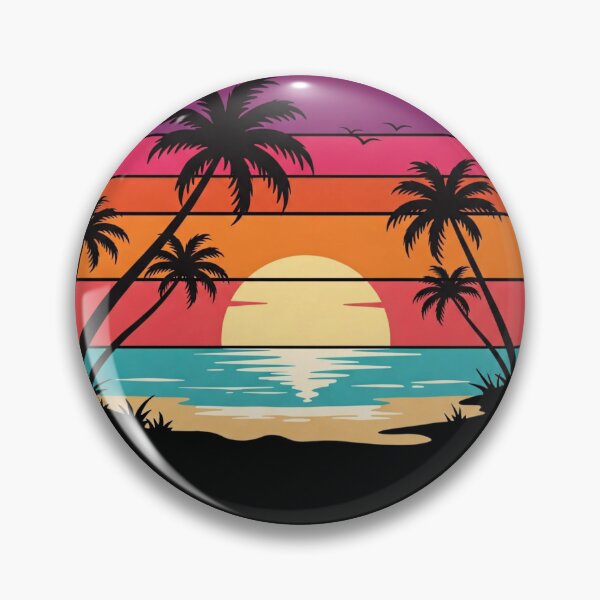 Item preview, Palm Trees at Sunset designed and sold by Tw1nsAIArt.