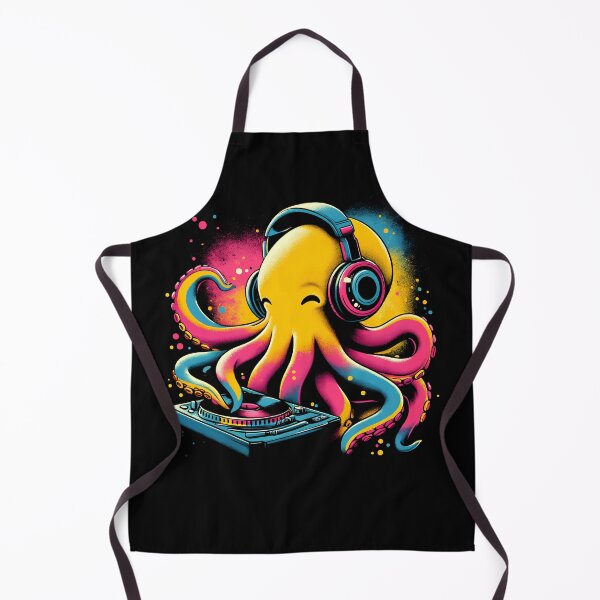 Item preview, Octopus DJ DJing EDM Funky Dance Club designed and sold by Kimberley King Art  King Art.