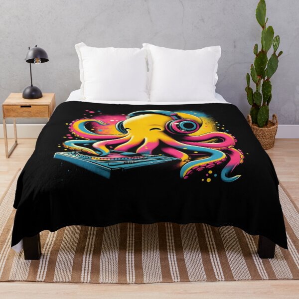 Item preview, Octopus DJ DJing EDM Funky Dance Club designed and sold by Kimberley King Art  King Art.