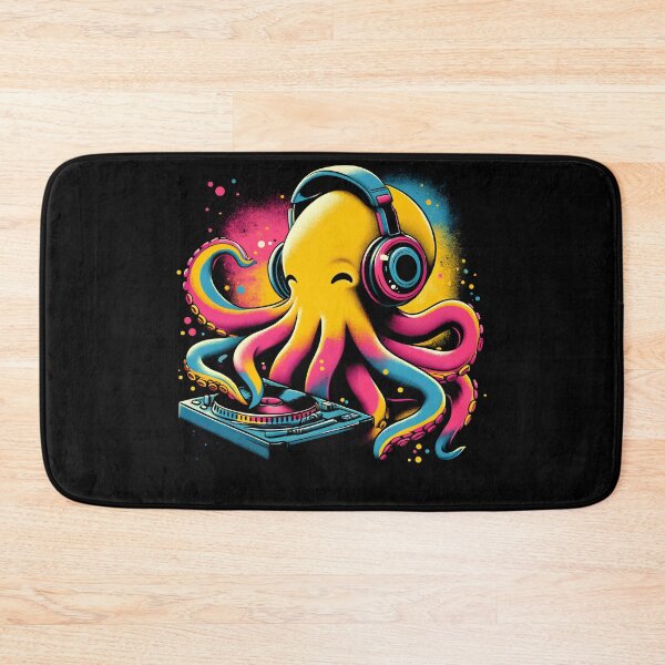 Item preview, Octopus DJ DJing EDM Funky Dance Club designed and sold by Kimberley King Art  King Art.